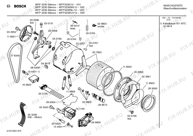 Схема №2 WFP3230SN WFP3230 Silence с изображением Таблица программ для стиралки Bosch 00520446