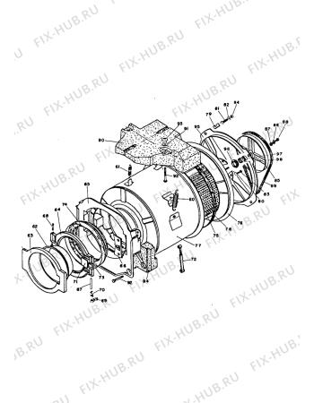 Взрыв-схема стиральной машины Electrolux EW860C - Схема узла Tub and drum