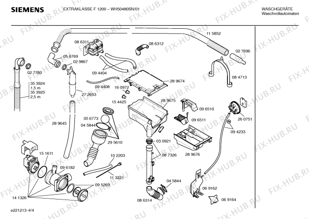 Схема №1 WH50480SN EXTRAKLASSE F1200 с изображением Панель управления для стиралки Siemens 00353985