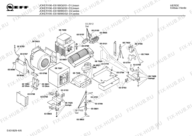 Схема №2 E6190G0 JOKER 190 с изображением Панель для плиты (духовки) Bosch 00272813