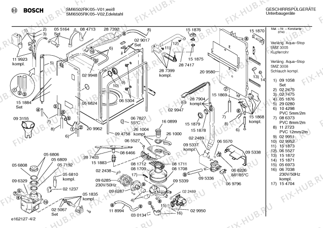 Схема №1 SN25320RK с изображением Программатор для посудомойки Bosch 00096689