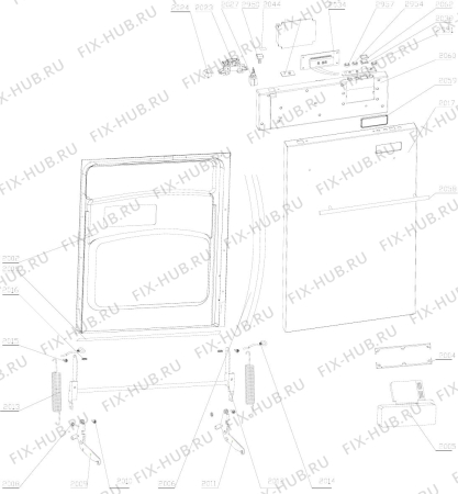 Схема №1 DW87S с изображением Панель для посудомойки DELONGHI DAU1590114