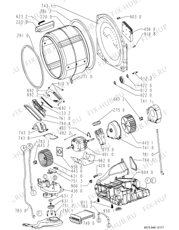 Схема №1 AWZ 8477 с изображением Микромодуль для сушилки Whirlpool 480112100977