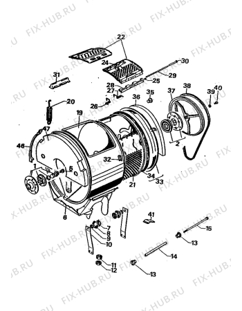 Взрыв-схема стиральной машины Electrolux WH626-1 - Схема узла Tub and drum