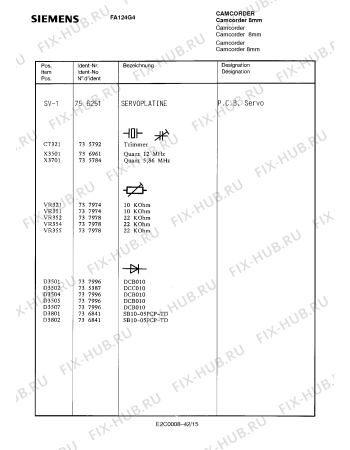 Схема №2 FA124G4 с изображением Инструкция по эксплуатации для видеоаппаратуры Siemens 00530554