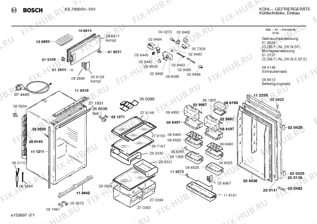 Схема №1 KIL7200 с изображением Клапан для холодильника Bosch 00261925