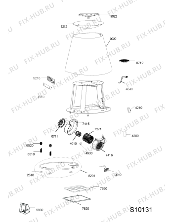 Схема №1 208355405355PRF01199 с изображением Обшивка для вытяжки Whirlpool 482000096065