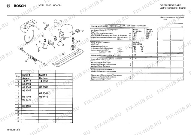 Взрыв-схема холодильника Bosch GSL30101 GSL3010 - Схема узла 02