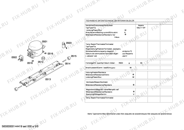 Схема №1 KDN45A03NE с изображением Дверь морозильной камеры для холодильной камеры Bosch 00683621