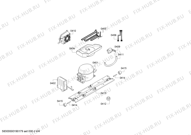 Взрыв-схема холодильника Siemens KG56NSB40N - Схема узла 04