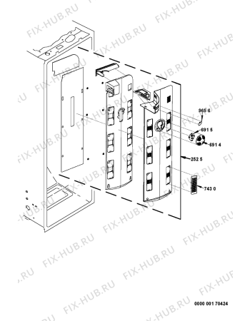 Схема №1 4644103300 с изображением Рукоятка для холодильной камеры Whirlpool 481246268812