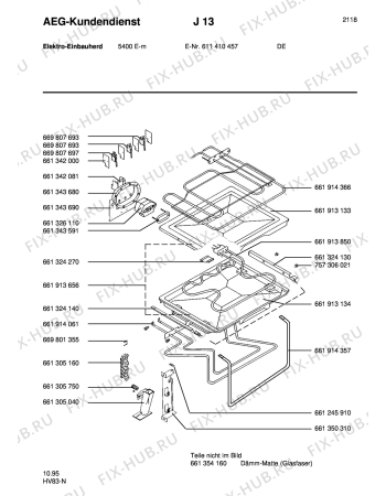 Взрыв-схема плиты (духовки) Aeg COMP. 5400E-M - Схема узла Section4