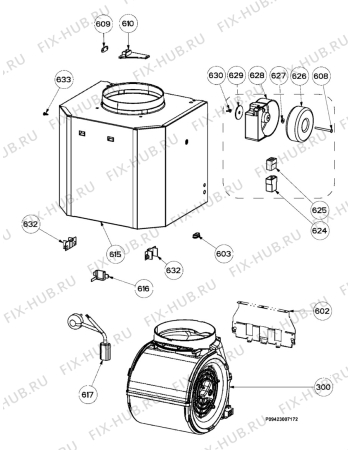 Взрыв-схема вытяжки Electrolux EFA90531X - Схема узла Section 5