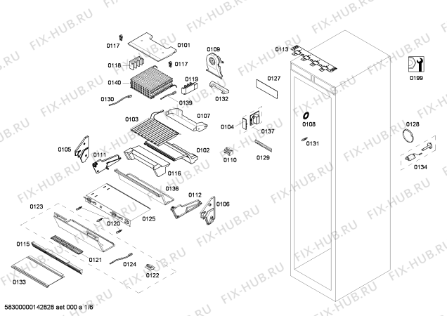 Схема №1 FID18MIIL7 с изображением Противень для холодильника Bosch 00676702