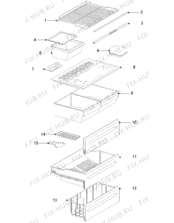 Взрыв-схема холодильника Zanussi ZFC56/48AL - Схема узла Furniture