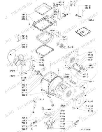 Схема №1 EV 1155 с изображением Модуль (плата) для стиралки Whirlpool 481010593843