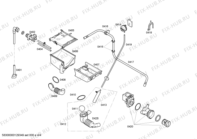 Схема №1 WM10E422IT с изображением Силовой модуль для стиралки Siemens 00668253