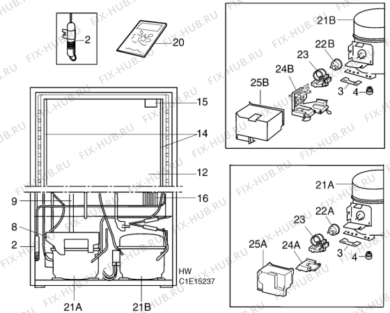 Взрыв-схема холодильника Electrolux ER8417B - Схема узла C10 Cold, users manual