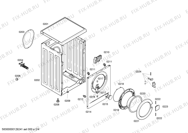 Схема №1 WAA16161TR с изображением Панель управления для стиралки Bosch 00669699