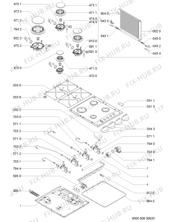Схема №1 AKM 250 IX с изображением Труба для плиты (духовки) Whirlpool 481231039285