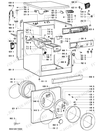 Схема №1 WAS 1000 с изображением Декоративная панель для стиральной машины Whirlpool 481245213213