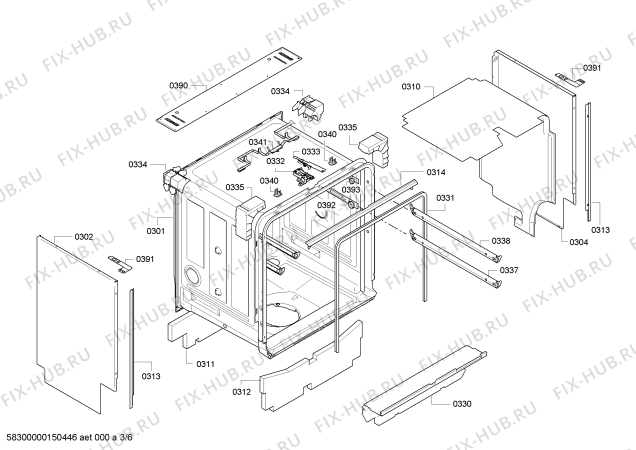 Схема №1 SX68T050EU с изображением Кабель для посудомоечной машины Siemens 00650889