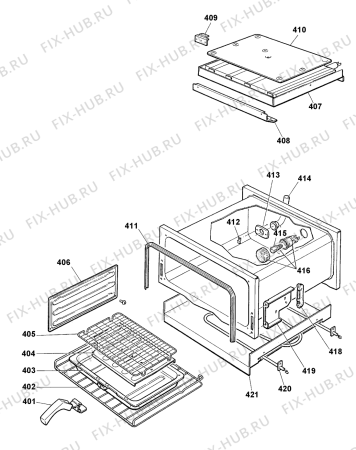 Схема №1 BU72N (F031616) с изображением Обшивка для плиты (духовки) Indesit C00225059