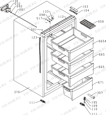 Взрыв-схема холодильника Gorenje FI4118W (170798, ZODI1126) - Схема узла 01