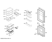 Схема №1 P1KNB3606B с изображением Дверь морозильной камеры для холодильника Bosch 00686194