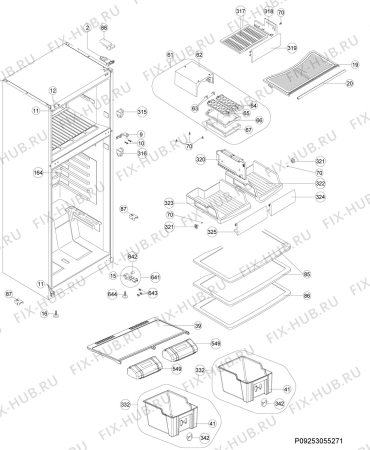 Взрыв-схема холодильника Electrolux EJF4442AEX - Схема узла Housing 001