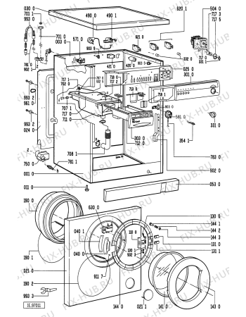 Схема №1 AWM 203 с изображением Обшивка для стиральной машины Whirlpool 481945319728