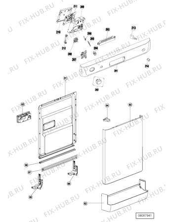 Взрыв-схема посудомоечной машины Indesit ADP23042 (F091633) - Схема узла