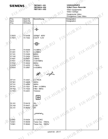 Схема №3 FM709V1 с изображением Инструкция по эксплуатации для видеоаппаратуры Siemens 00530857