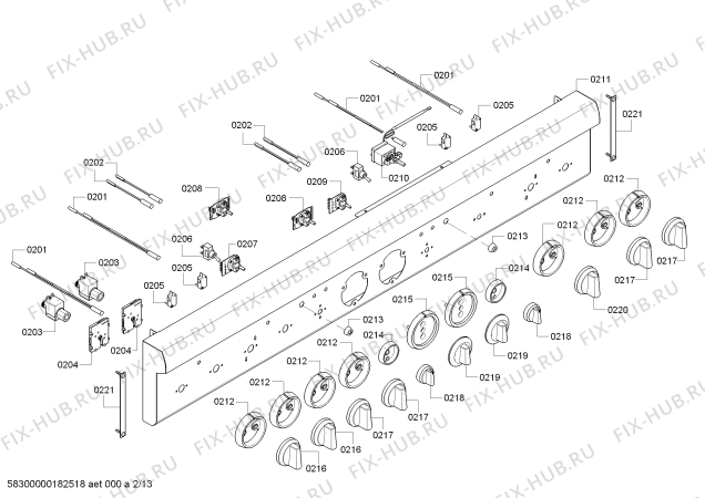 Схема №1 PRD486NLHC с изображением Вставная полка для плиты (духовки) Bosch 00713669