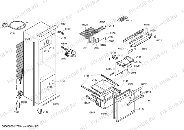 Схема №1 KI38FA40 с изображением Компрессор для холодильной камеры Bosch 00144477