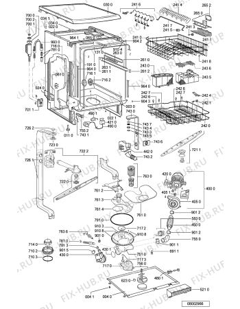Схема №1 6ADP 8966 IXM с изображением Панель для электропосудомоечной машины Whirlpool 481245371664