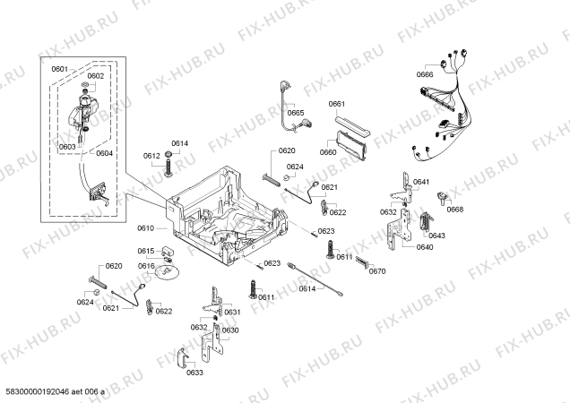 Взрыв-схема посудомоечной машины Bosch SPV69M01AL Accent line - Схема узла 06
