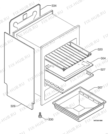 Взрыв-схема плиты (духовки) Zanussi ZMV870X - Схема узла Housing 001