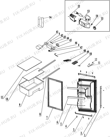 Схема №1 RU 5003 A+ (404365, HTPI09565) с изображением Полка для холодильника Gorenje 409824