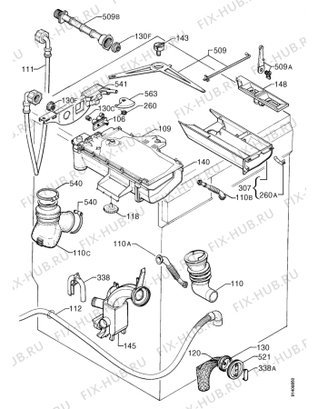 Взрыв-схема стиральной машины Zanussi ZT1082 - Схема узла Hydraulic System 272