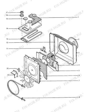 Взрыв-схема микроволновой печи Electrolux NF9000 - Схема узла Ventilation