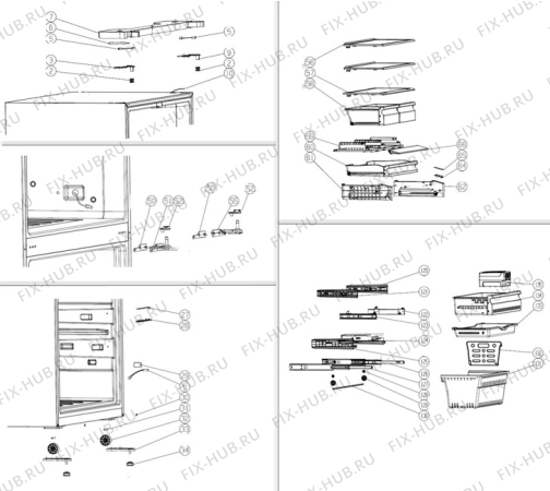 Схема №1 QRT3100X с изображением Стойка для холодильной камеры Aeg 4055337598