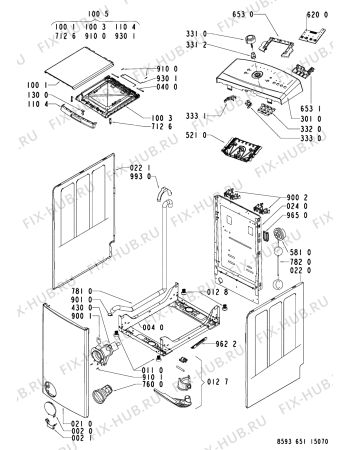 Схема №1 AWE65174 (F091529) с изображением Инструкция по обслуживанию для стиральной машины Indesit C00368160