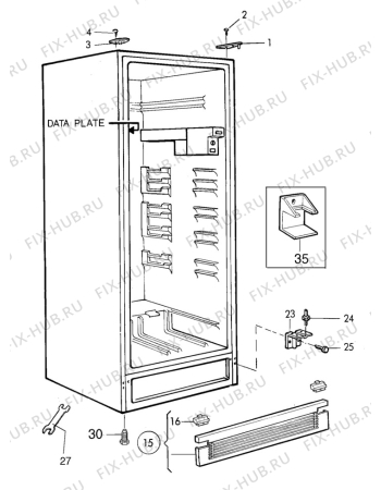 Взрыв-схема холодильника Electrolux RP1185G - Схема узла C10 Cabinet