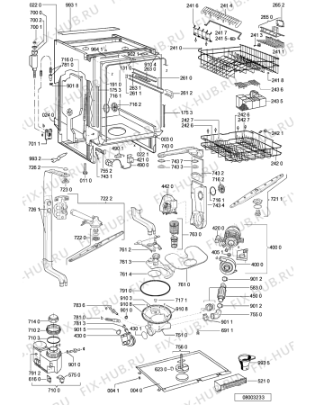 Схема №1 GSUK 4593 WS с изображением Обшивка для посудомойки Whirlpool 481245372226