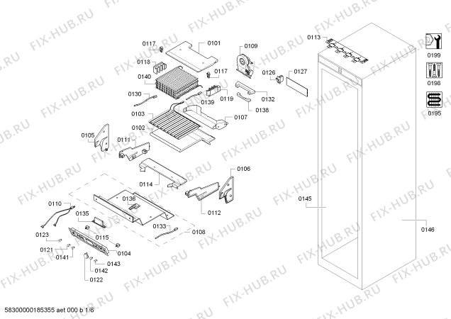 Схема №1 RC462701TW Gaggenau с изображением Изоляция для холодильника Bosch 10003901