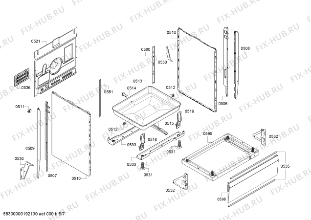 Схема №1 HCA778350U с изображением Стеклокерамика для плиты (духовки) Bosch 00715244