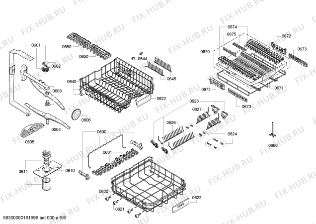 Взрыв-схема посудомоечной машины Siemens SN45T283SK - Схема узла 06