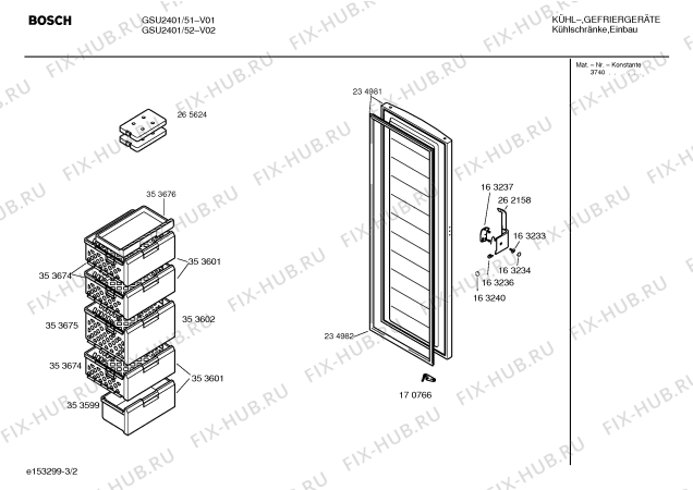 Взрыв-схема холодильника Bosch GSU2401 - Схема узла 02