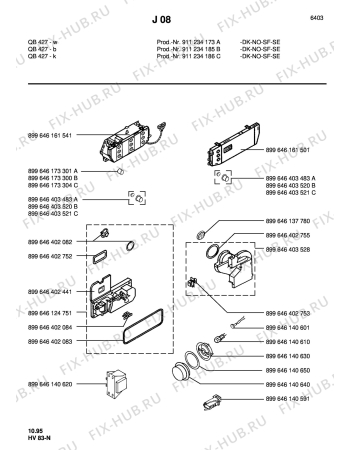 Схема №1 FAV8080I-S  ML с изображением Ручка регулировки (кнопка) для посудомойки Aeg 8996464035212